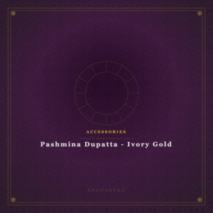 Pashmina Dupatta - Ivory Gold